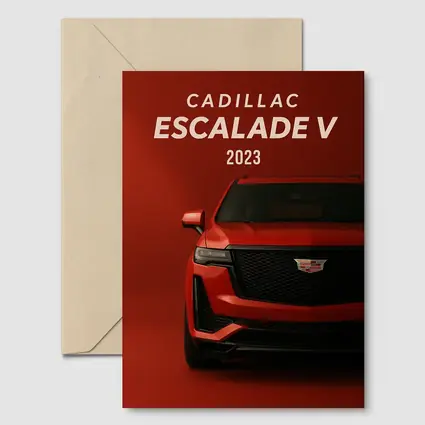 Cadillac Escalade V Red Studio Shot