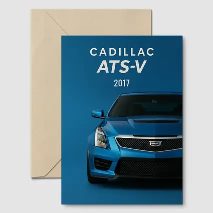 2017 Cadillac ATS-V Blue Front View