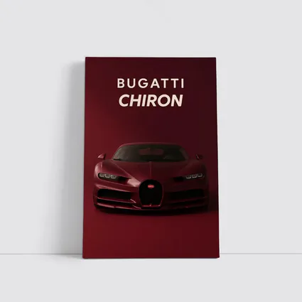Bugatti Chiron Deep Red Dark Background