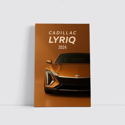 Cadillac Lyriq Front View Orange Background
