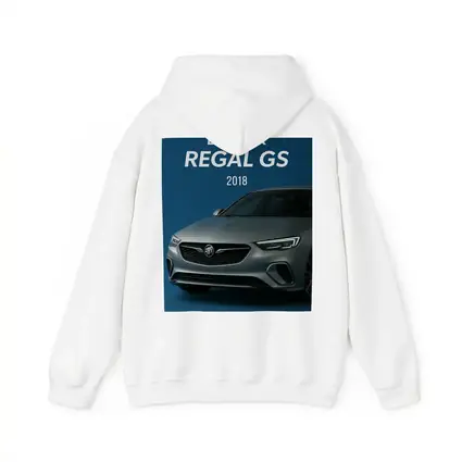 Buick Regal GS Silver Car Blue Background