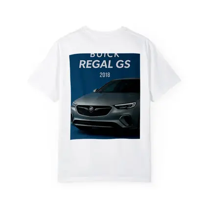 Buick Regal GS Silver Car Blue Background