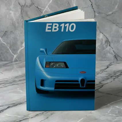 Bugatti EB110 Front View Blue Background
