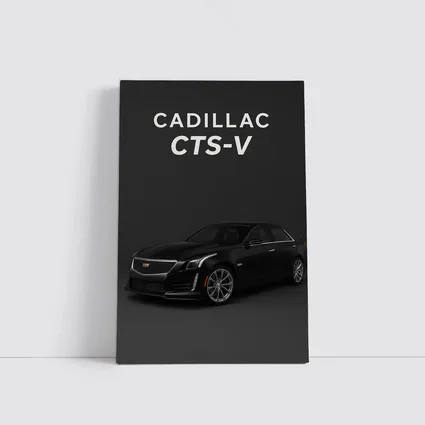 Cadillac CTS V Black on Dark Background