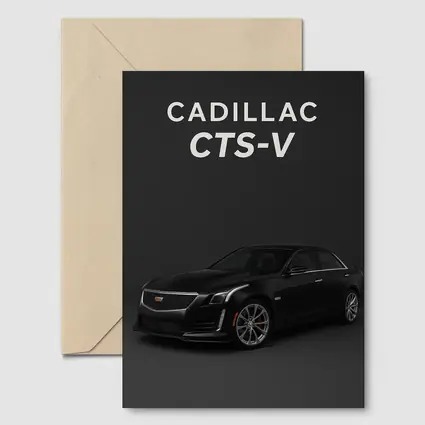 Cadillac CTS V Black on Dark Background