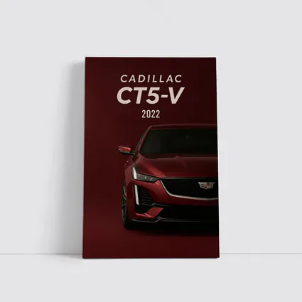 Cadillac CT5 V Dark Red Background