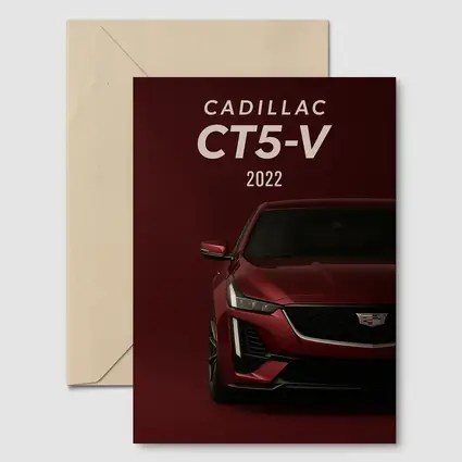 Cadillac CT5 V Dark Red Background