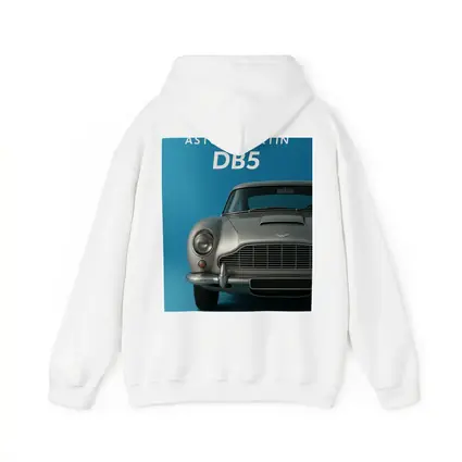 Aston Martin DB5 Silver Blue Background