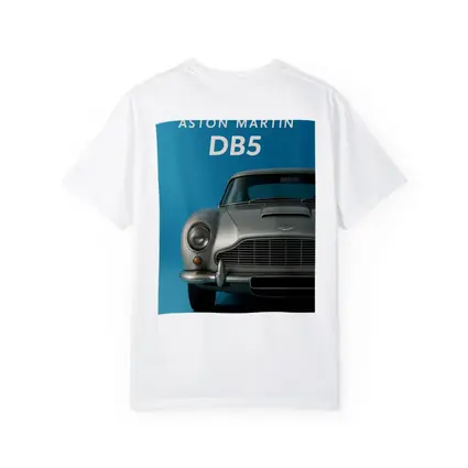 Aston Martin DB5 Silver Blue Background