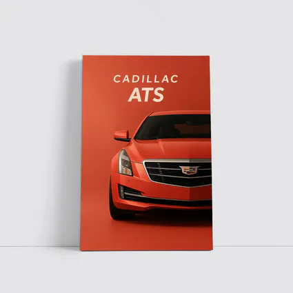 Cadillac ATS Red Car Front View