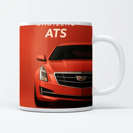 Cadillac ATS Red Car Front View
