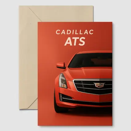 Cadillac ATS Red Car Front View