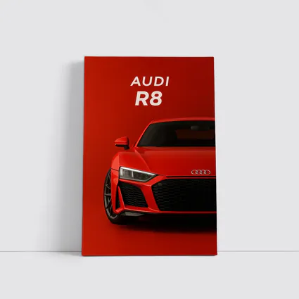 Audi R8 Red Supercar Front View