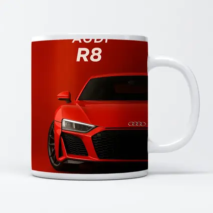 Audi R8 Red Supercar Front View