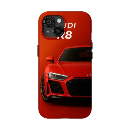 Audi R8 Red Supercar Front View