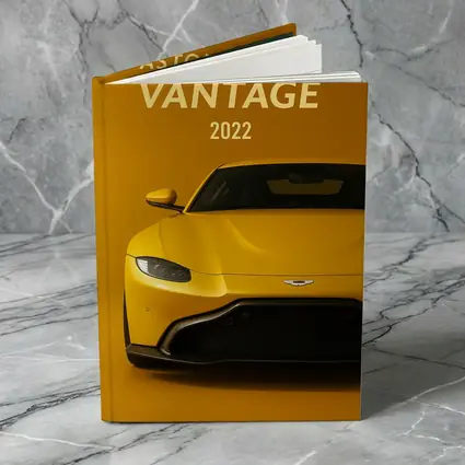 Aston Martin Vantage Yellow Studio Front View