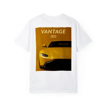Aston Martin Vantage Yellow Studio Front View