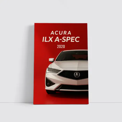 Acura ILX A-Spec White on Red