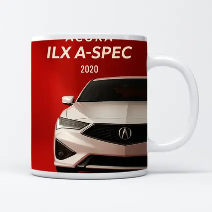 Acura ILX A-Spec White on Red