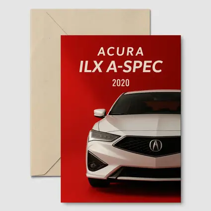 Acura ILX A-Spec White on Red