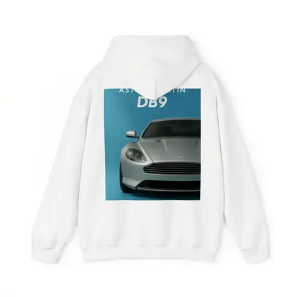 Aston Martin DB9 Silver Blue Background