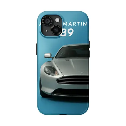 Aston Martin DB9 Silver Blue Background