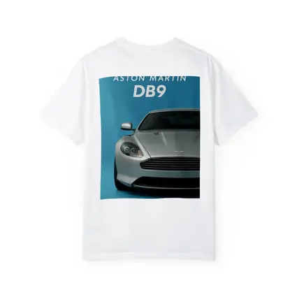 Aston Martin DB9 Silver Blue Background