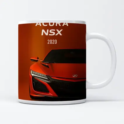 Acura NSX Red Supercar Orange Background