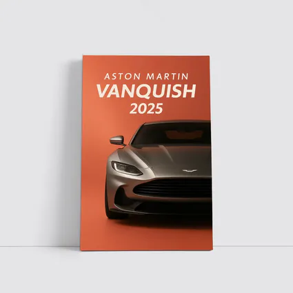 Aston Martin Vanquish Front View Orange Background