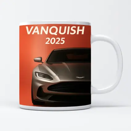 Aston Martin Vanquish Front View Orange Background