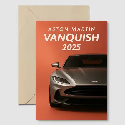 Aston Martin Vanquish Front View Orange Background