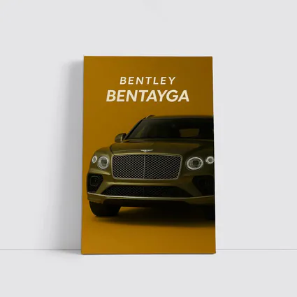 Bentley Bentayga SUV Gold Background Front View