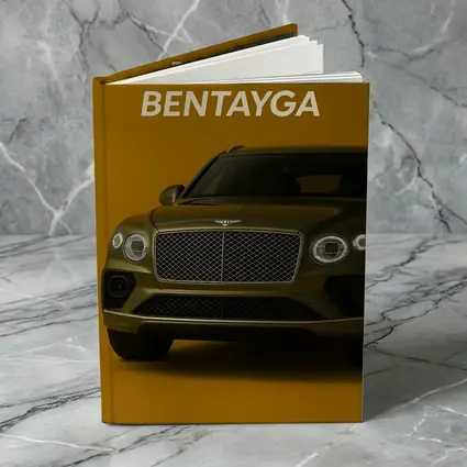 Bentley Bentayga SUV Gold Background Front View