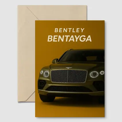 Bentley Bentayga SUV Gold Background Front View