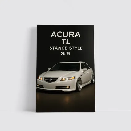 Acura TL Stance Style White Studio