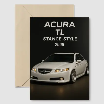 Acura TL Stance Style White Studio