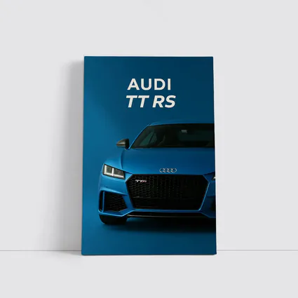 Audi TT RS Blue Studio Front View