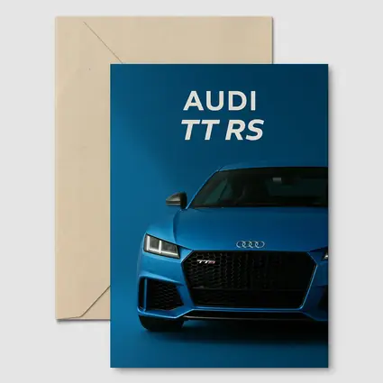Audi TT RS Blue Studio Front View