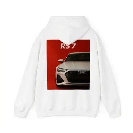 Audi RS7 White Car Red Background