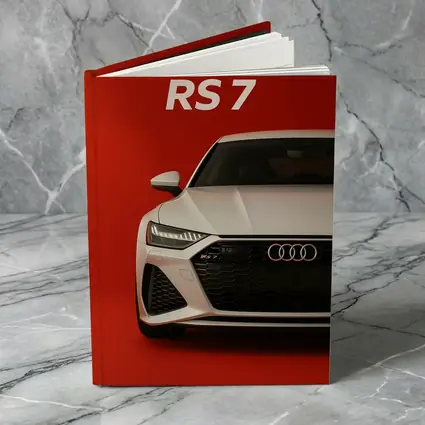 Audi RS7 White Car Red Background