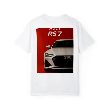 Audi RS7 White Car Red Background