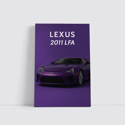 Lexus LFA Purple Sports Car Art Print