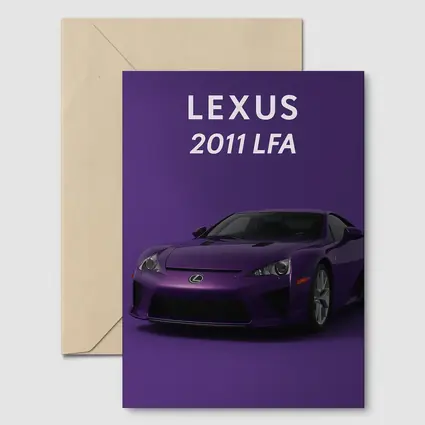 Lexus LFA Purple Sports Car Art Print