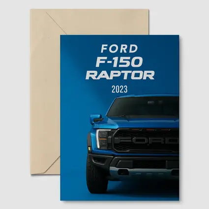 Ford F-150 Raptor 2023 Blue Front