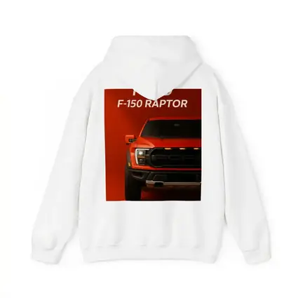 Ford F-150 Raptor Truck Red Background Art
