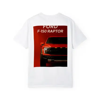 Ford F-150 Raptor Truck Red Background Art