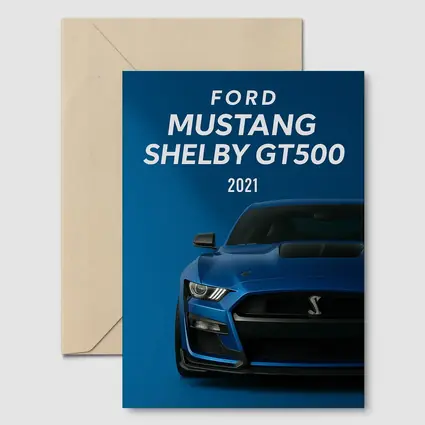 Ford Mustang Shelby GT500 Blue Front View