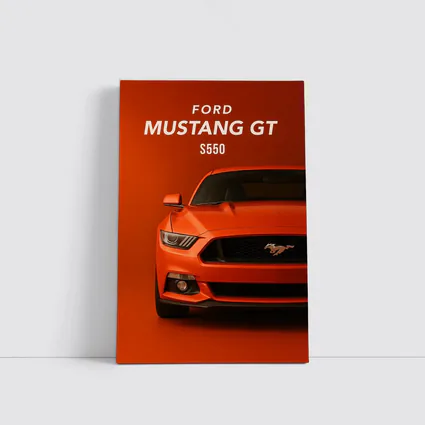 Ford Mustang GT S550 Orange Background Art