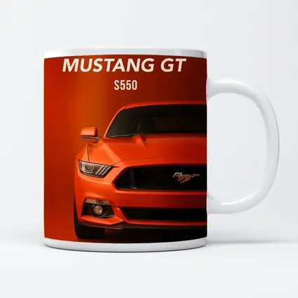 Ford Mustang GT S550 Orange Background Art