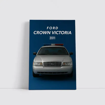 Ford Crown Victoria Police Car Blue Background